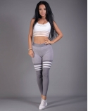 LEGGING BOMBSHELL - THIGH HIGHS - GRAY/BLACK ORIGINAL